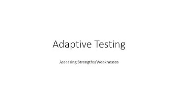 Adaptive Testing Video