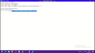 cara membuat pengurangan dan perkalian javascript dengan html di notepad