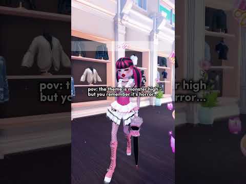POV: THE THEME IS MONSTER HIGH BUT YOU REMEMBER IT'S HORROR #roblox