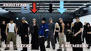BAD - ATEEZ Dance Practice 5 MEMBERS ver. (arrowed)