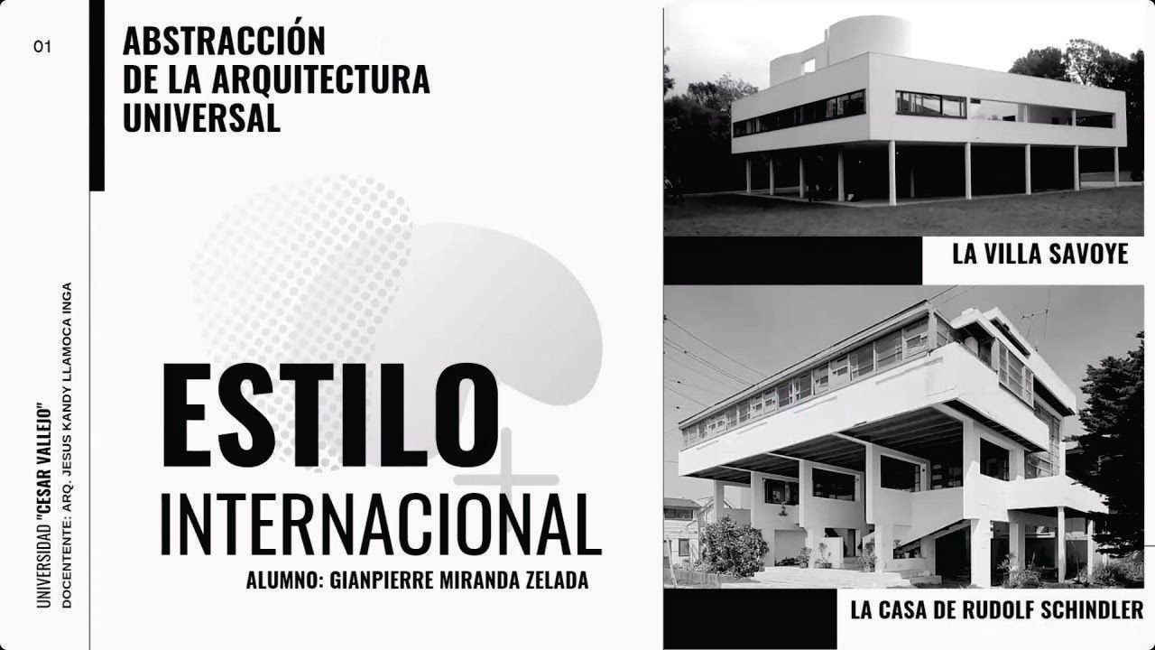 Exposición de El Estilo Internacional ‐ ABSTRACCIÓN DE LA ARQUITECTURA, "UCV" 2do CICLO 2020-II