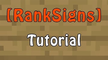 Bukkit Plugins: How to Install and Use RankSigns