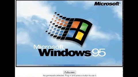 Windows 95 on online dosbox emulator in browser google chrome