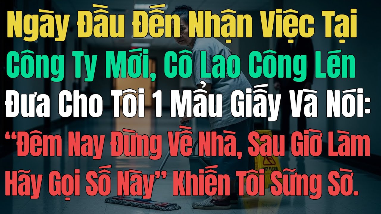 Ngày Đầu Đến Nhận Việc Tại Công Ty Mới, Cô Lao Công Lén Đưa Tôi Mẩu Giấy Và Nói: Đêm Nay Đừng Về Nhà