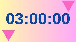 3 Hour Countdown Timer | 180 Minute Countdown for Study, Work, Focus & Productivity