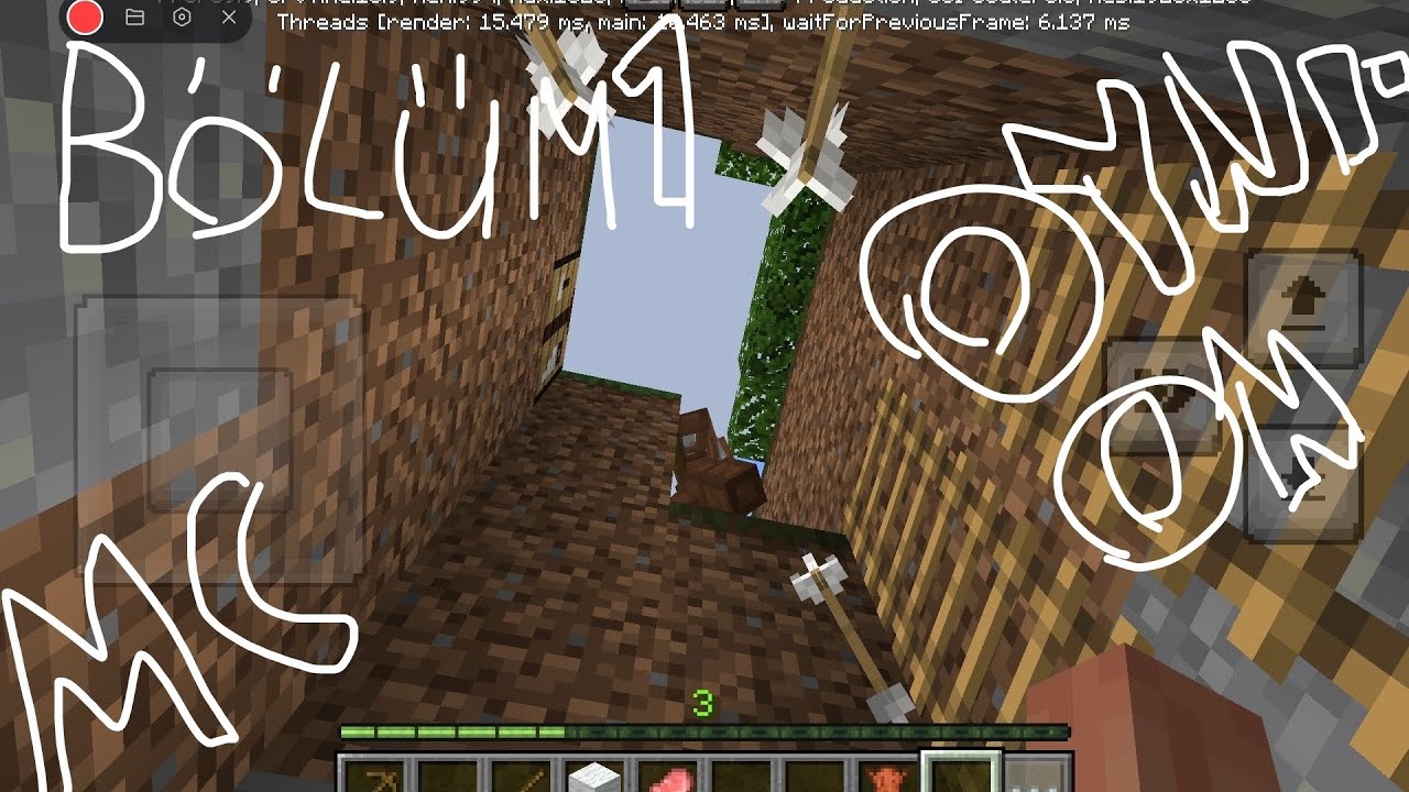 Minecraft oynuyorum 1 bölüm