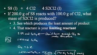 5-4 Limiting Reactants