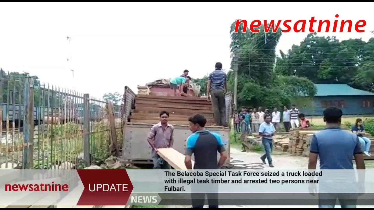 Belacoba Special Task Force seized a truck loaded with illegal teak timber.