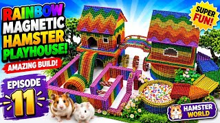 Rainbow Magnetic Hamster Playhouse! 🐹 Amazing DIY Magnet Maze Build | Episode 11