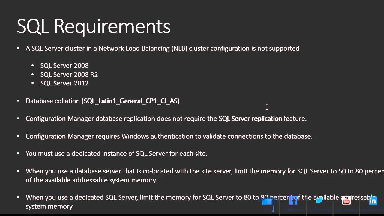 SCCM 2012 - SQL Server Requirements (tr) - YouTube