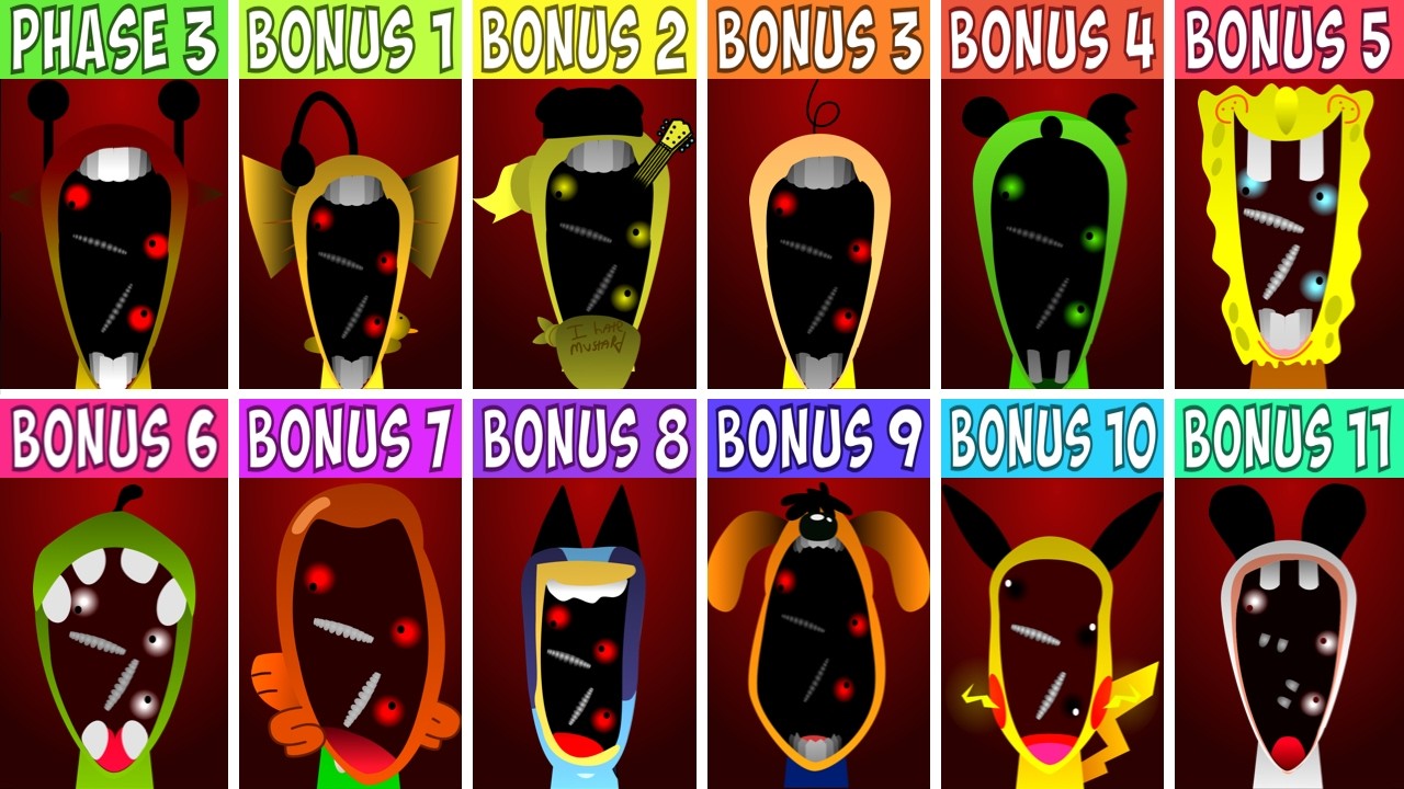 EVERY OC & BONUS Characters From Sprunki PHASE 3