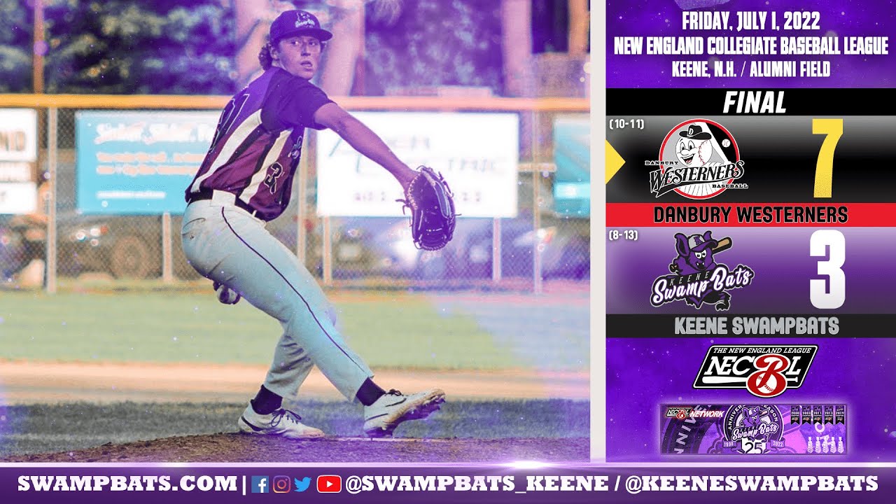 Keene SwampBats Highlights vs. Danbury Westerners 7/1/2022 YouTube