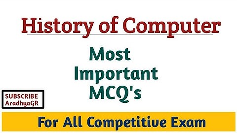History of Computer MCQ