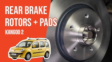 How to replace the rear brake discs and pads Kangoo mk2 🚗