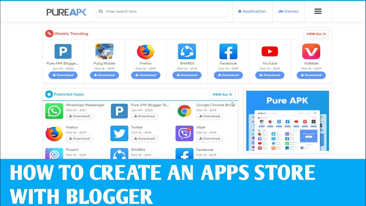 How to create an app store with blogger | free blogger templates