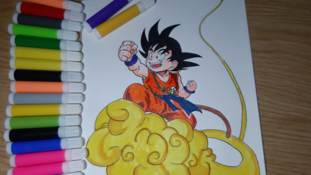 Vẽ Goku _ Songoku Hồi Nhỏ Và Cân Đẩu Vân . - Youtube