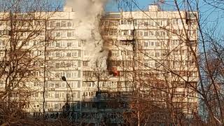 Пожар на ул. Изумрудная дом 13к2 (11.11.18) Пожар на ул. Изумрудная дом 13к2 (11.11.18)