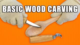 Wood Carving for Beginners / Basic Wood Carving Tutorial