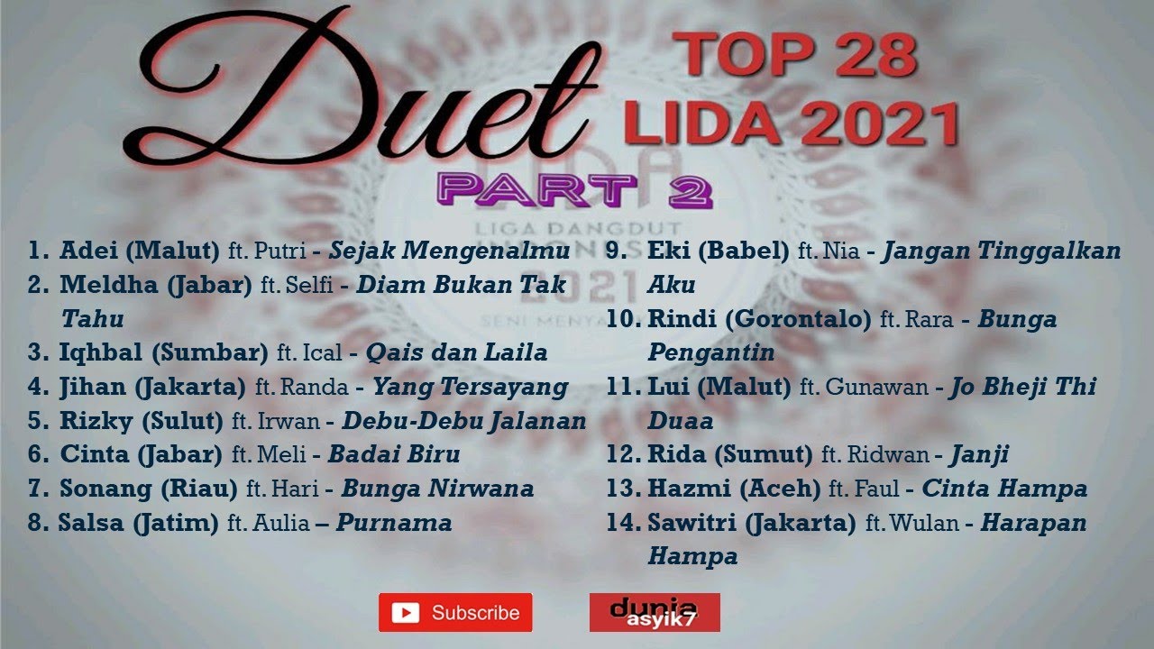 Guarda DUET TOP 28 LIDA 2021 PART 2 su YouTube Guarda DUET TOP 28 LIDA 2021 PART 2 su YouTube