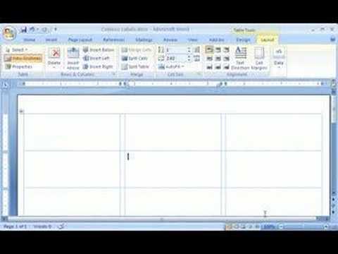 Word 2007 Demo: Part 1, Create mailing labels