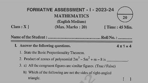 Ap 10th class maths fa1 question paper 2023-24 leak|10th class fa1 maths question paper 2023-24 Ap