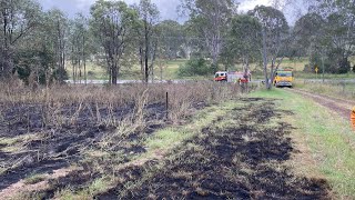 Grass Fire in the Rain | Helmet Camera Footage