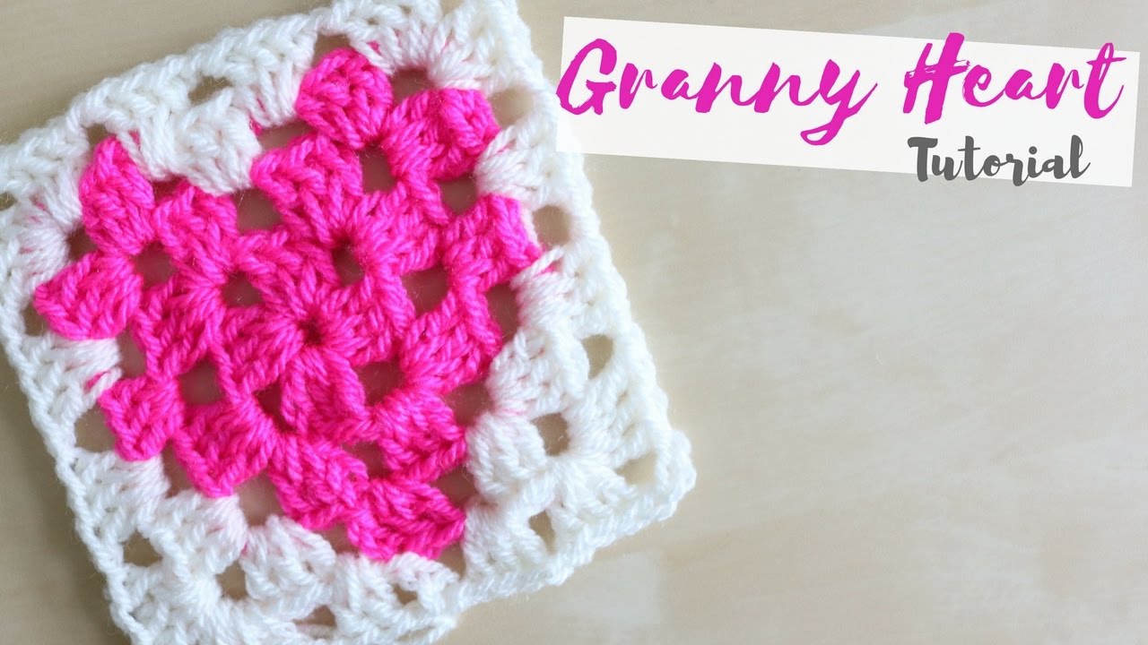 How to Crochet a Solid Heart Granny Square 