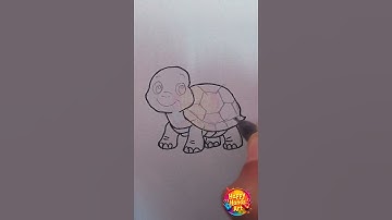 How to Draw a Cute Turtle 🐢💚 | Easy Step-by-Step Drawing Tutorial Cute Turtle Drawing 🐢#shorts"
