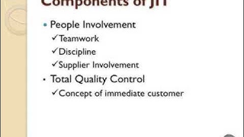 Just in Time Manufacturing Systems