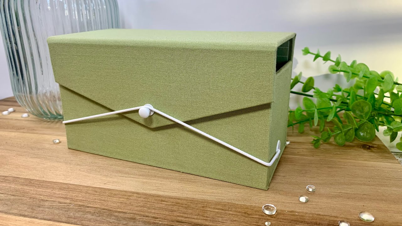 Elegante Schachtel aus Graupappe • kostenlose Anleitung zum Video