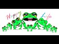Cute frogs and their friends