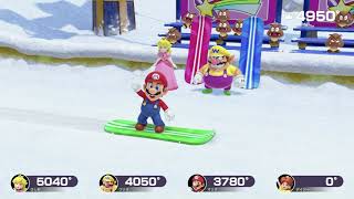 マリオパーティスーパースターズ】まわってスノーボードのプレイ動画