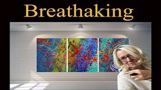 Breathtaking Summer II — Contemporary Triptych by Caroline Vis