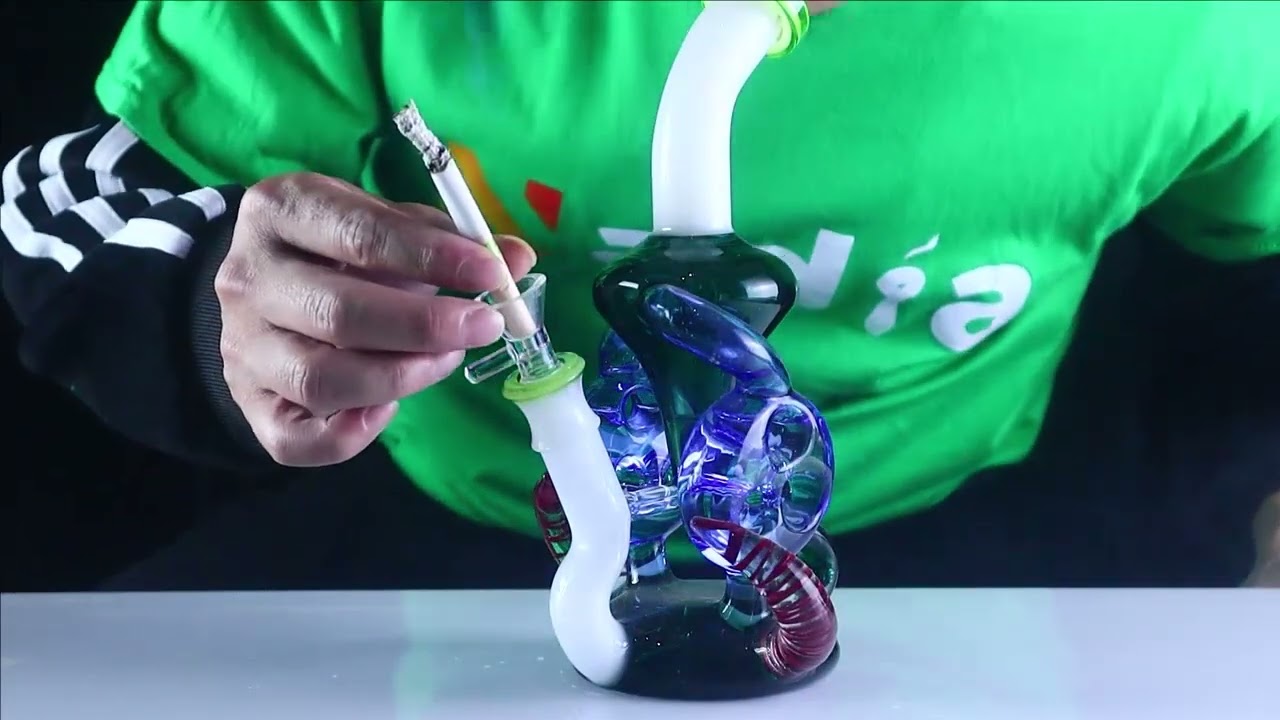 Nadia Glass: Swiss Double Uptake Recycler Bong