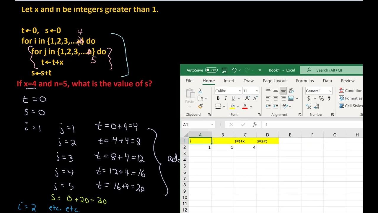 Counting operations in algorithms - YouTube