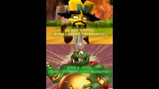 Dr Neo Cortex (Crash Twinsanity) Vs. King K.Roll (Donkey Kong Bananza) | Battle #vsedit #videogames