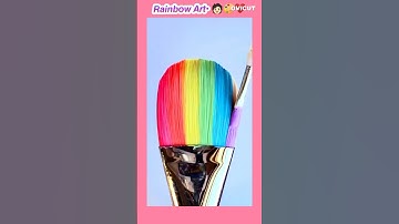 Thumbnail of Painting a Rainbow Paintbrush #paint #painting #art #artwork #rainbow #draw #drawing #paintbrush