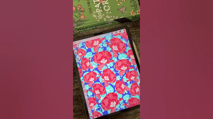 A New Seamless Pattern Design 🌸🌿 #shorts #procreate #youtubeshorts #ytshorts #pattern