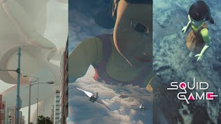 【衝撃映像】全世界を巻き込む究極の『だるまさんがころんだ』! ! 超巨大イカゲーム人形が世界を征服 Squid Game #shorts