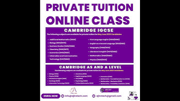 Private Tuition for Cambridge IGCSE and A Level for May June 2025 #ajirotech #tutor #alevel #igcse