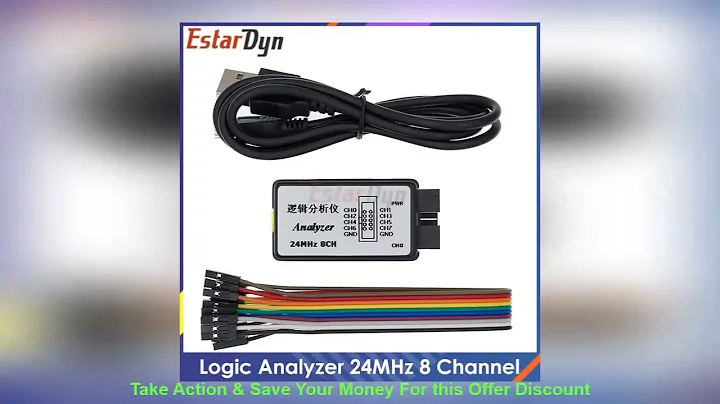 Best USB Logic Analyzer 24MHz 8 Channel 24M/seconds Logic Analyzer