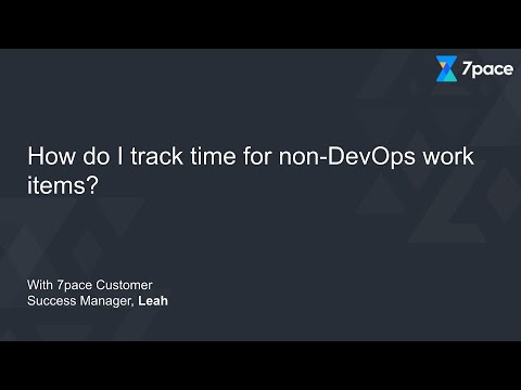 How do I track time on non-DevOps work items within 7pace Timetracker?