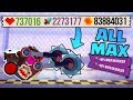 MAXING DAMAGE ON A BOUNCY BOULDER - C.A.T.S ALL MAX MACHINE - Crash Arena Turbo Stars