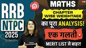 RRB NTPC Syllabus 2025| NTPC Complete Maths Syllabus Analysis| RRB NTPC Maths Chapter Wise Weightage