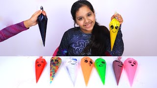 سوينا سلايم ملون بالأكياس !! COLORS OF GLUE SLIME screenshot 5