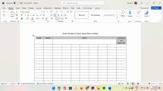 HOW TO CREATE STUDENTS' CLASS ATTENDANCE SHEET IN MICROSOFT WORDS (TUTORIAL)