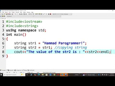String function in c++2. Copying in string in c++