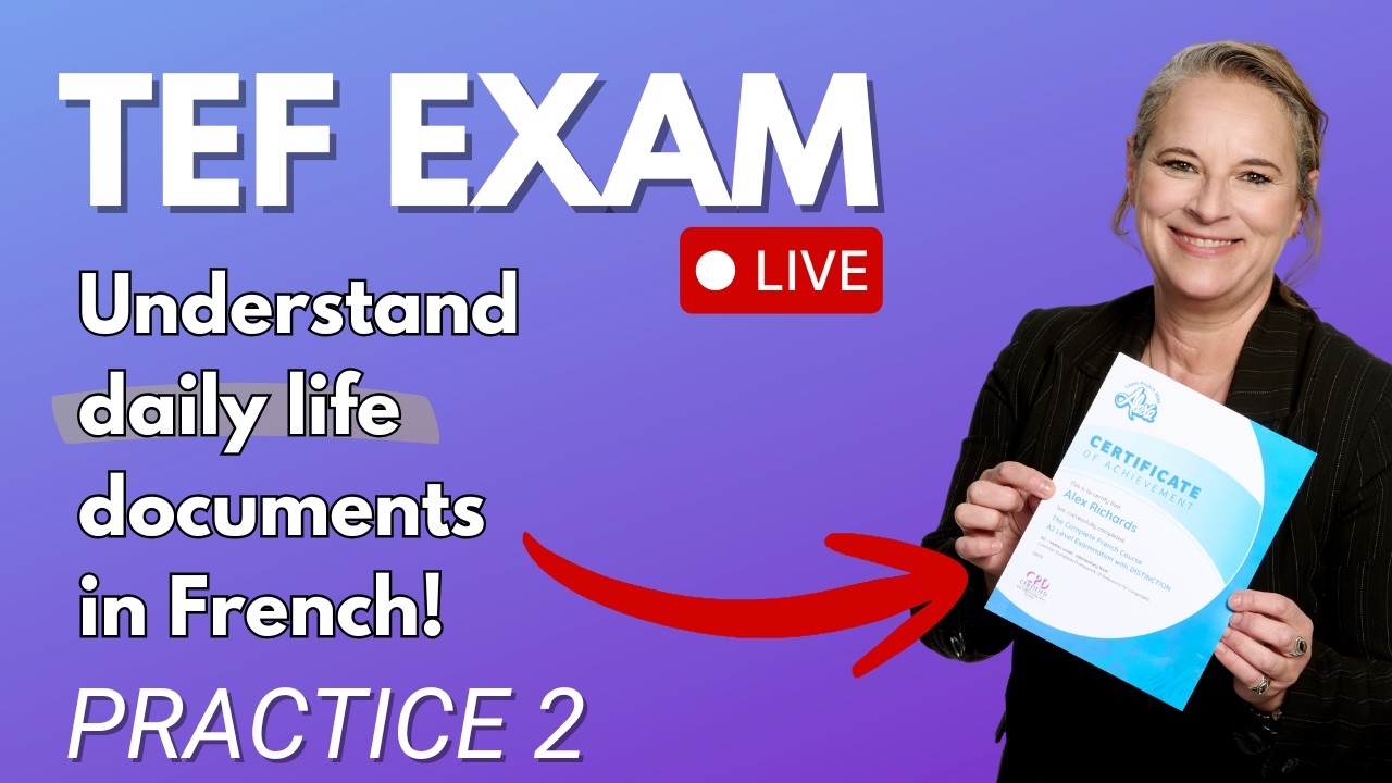 TEF Documents de la Vie Quotidienne | Free Full Lesson