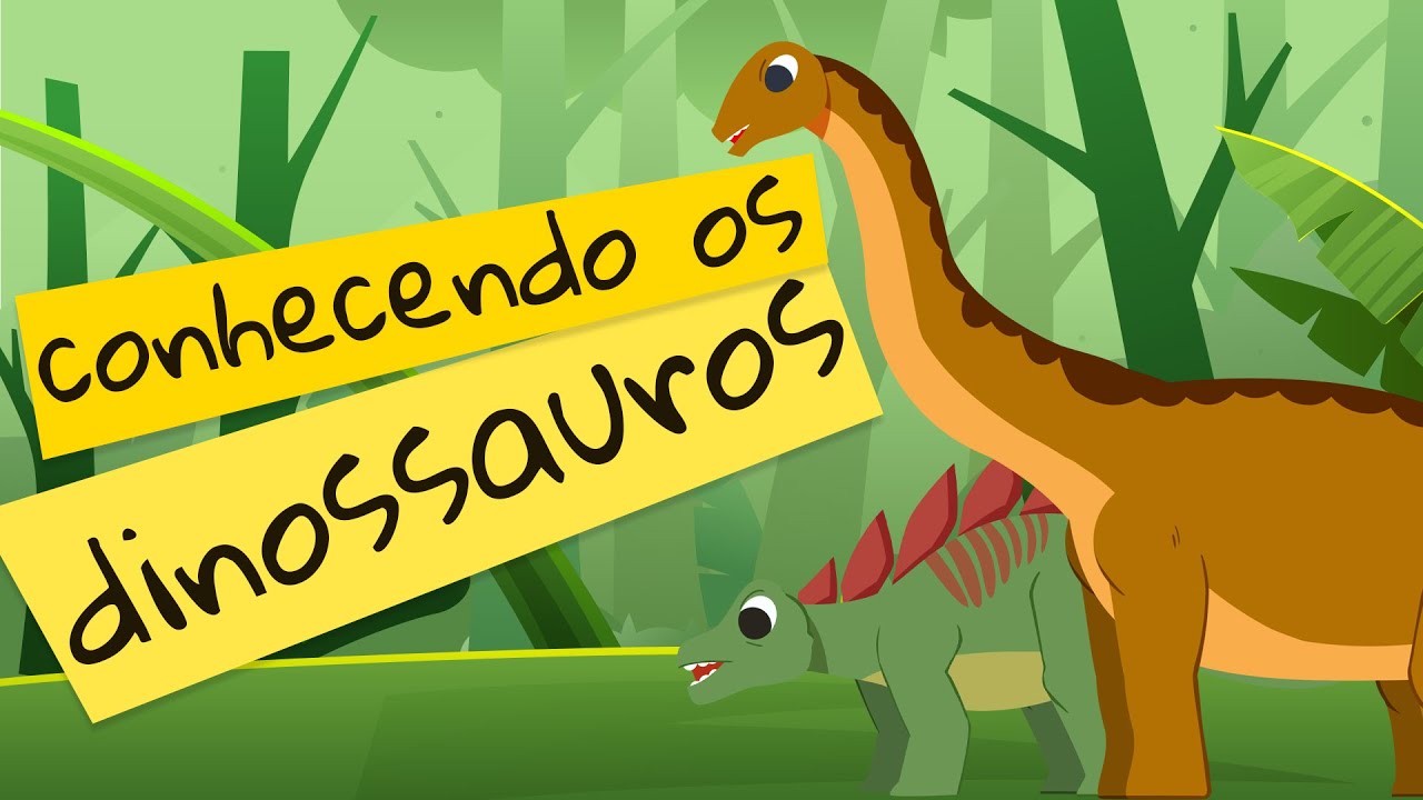 Um dinossauro de desenho animado com um dinossauro verde em sua cauda