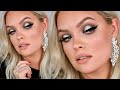 HOW TO CLASSIC NEW YEARS DRUGSTORE CUT CREASE MAKEUP TUTORIAL *black &amp; silver*